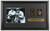 Babe Ruth & Lou Gehrig Yankees Custom Framed Photo Display with (2) 23kt Gold Trading Cards & Murders Row Plaque at PristineAuction.com