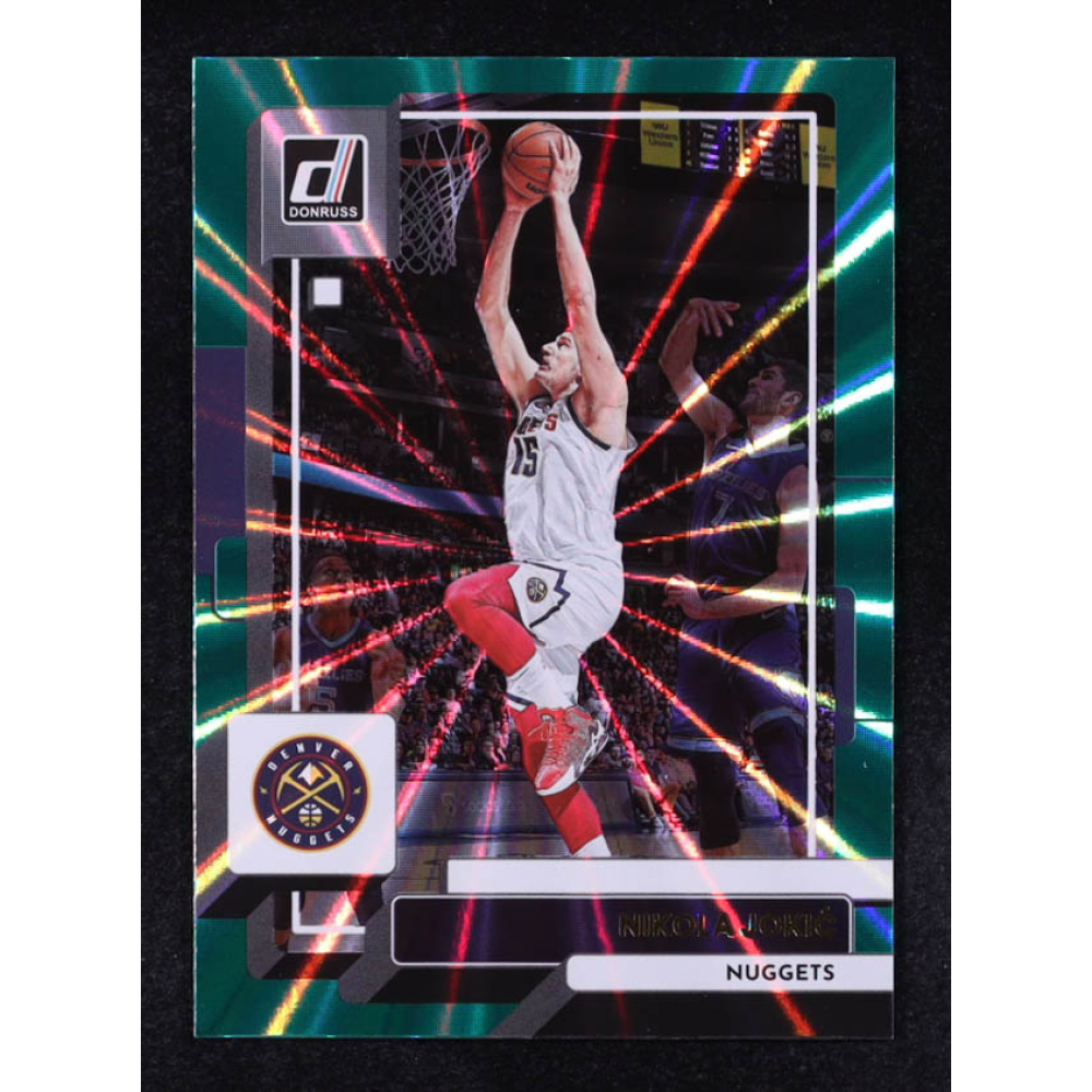 Nikola Jokic 2022-23 Donruss Holo Green Laser #89 at PristineAuction.com