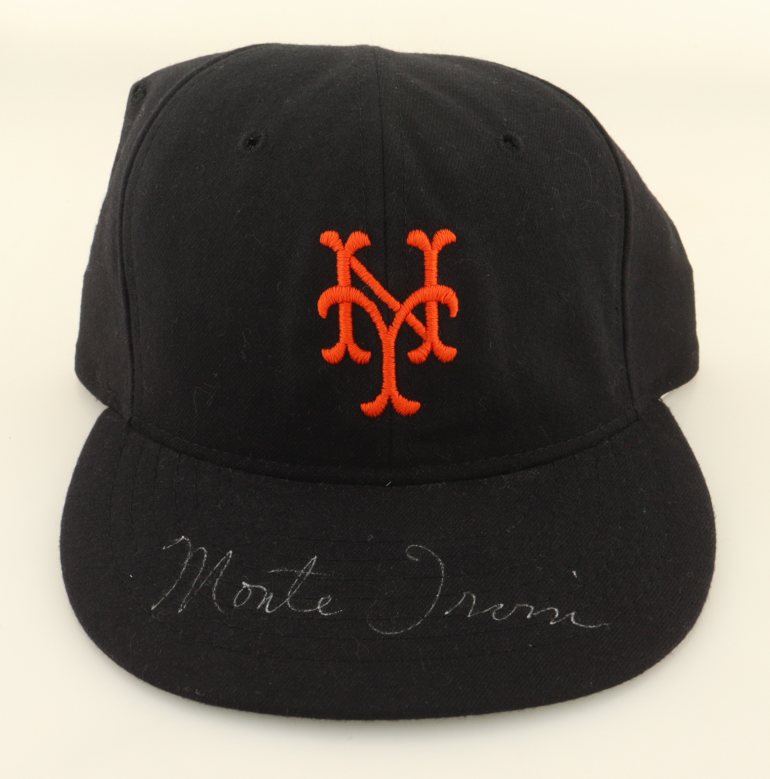 Monte Irvin Signed Giants Logo Fitted Hat (Beckett) at PristineAuction.com Monte Irvin Signed Giants Logo Fitted Hat (Beckett) at PristineAuction.com