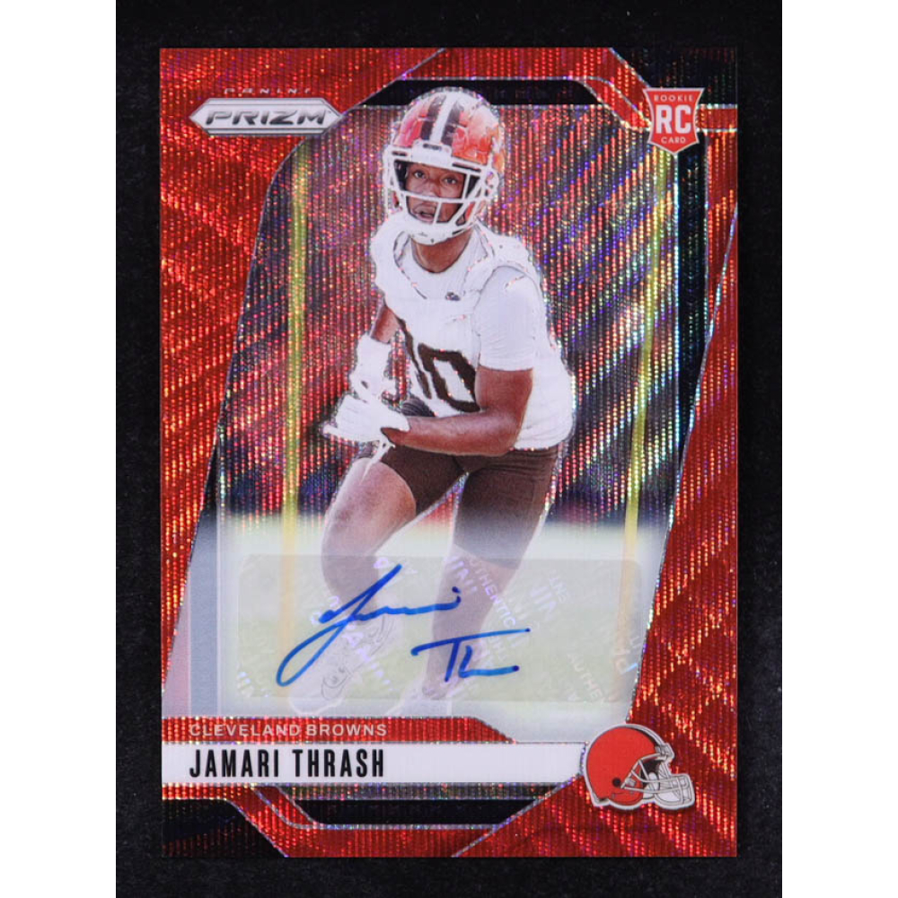 Jamari Thrash 2024 Panini Prizm Autographs Prizms Red Wave #340 #132/149 RC at PristineAuction.com