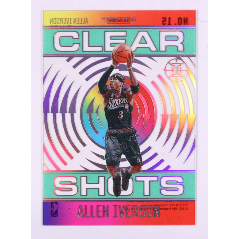 Allen Iverson 2020-21 Panini Illusions Clear Shots Emerald #15 at PristineAuction.com