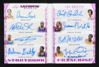 2024 Leaf Ultimate Sports Storybook Franchise Purple Los Angeles Autographs #SF-6 #4/6 Jerry West / Magic Johnson / Shaquille O'Neal / Adrian Dantley / Gail Goodrich / Jamaal Wilkes /Bob McAdoo / Michael Cooper at PristineAuction.com