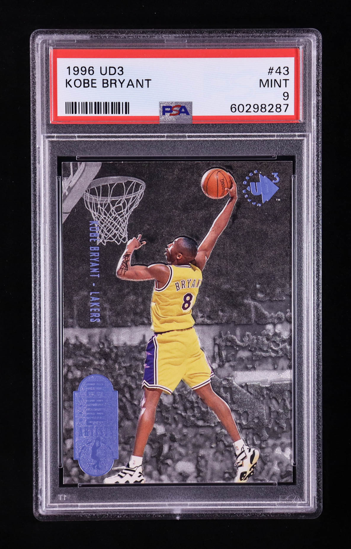 Kobe Bryant 1996-97 UD3 #43 RC (PSA 9) at PristineAuction.com Kobe Bryant 1996-97 UD3 #43 RC (PSA 9) at PristineAuction.com