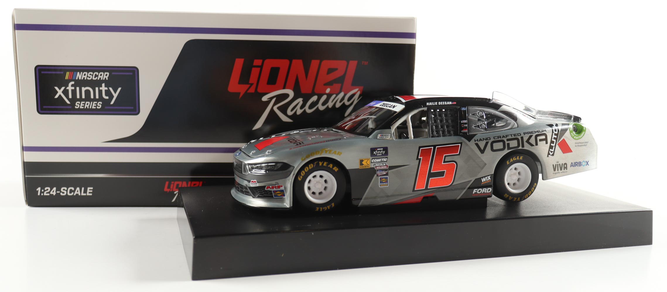Hailie Deegan Signed 2024 #15 Klutch Vodka | 1:24 Raw Diecast Car (Deegan) at PristineAuction.com Hailie Deegan Signed 2024 #15 Klutch Vodka | 1:24 Raw Diecast Car (Deegan) at PristineAuction.com