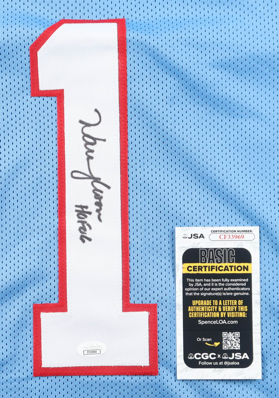 Warren Moon Signed Jersey Inscribed "HOF 06" (JSA) at PristineAuction.com Warren Moon Signed Jersey Inscribed "HOF 06" (JSA) at PristineAuction.com