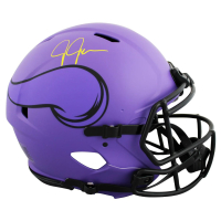 Justin Jefferson Signed Vikings Full-Size Authentic On-Field Rave Alternate Speed Helmet (Beckett) at PristineAuction.com