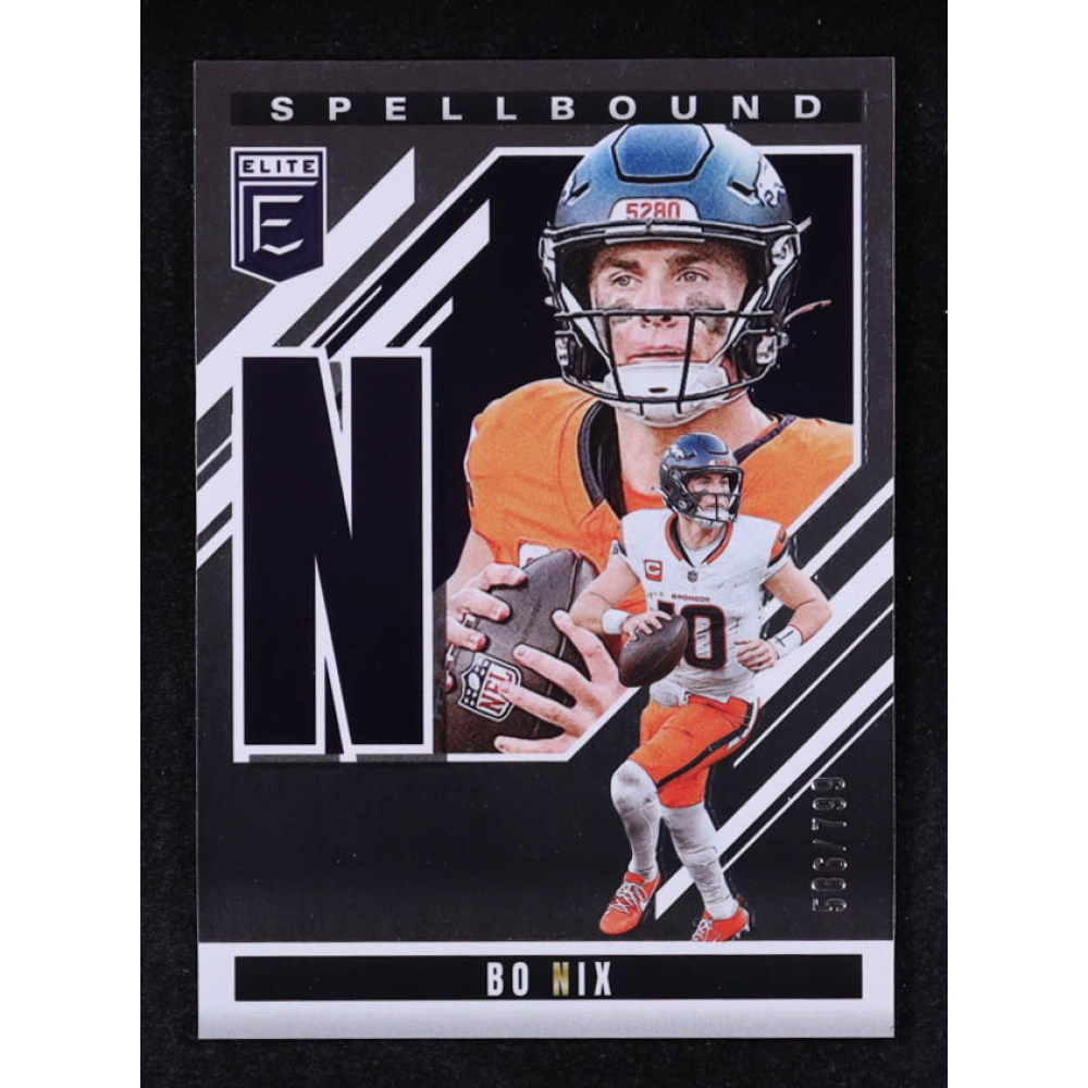 Bo Nix 2025 Elite Spellbound #26 #506/799 at PristineAuction.com