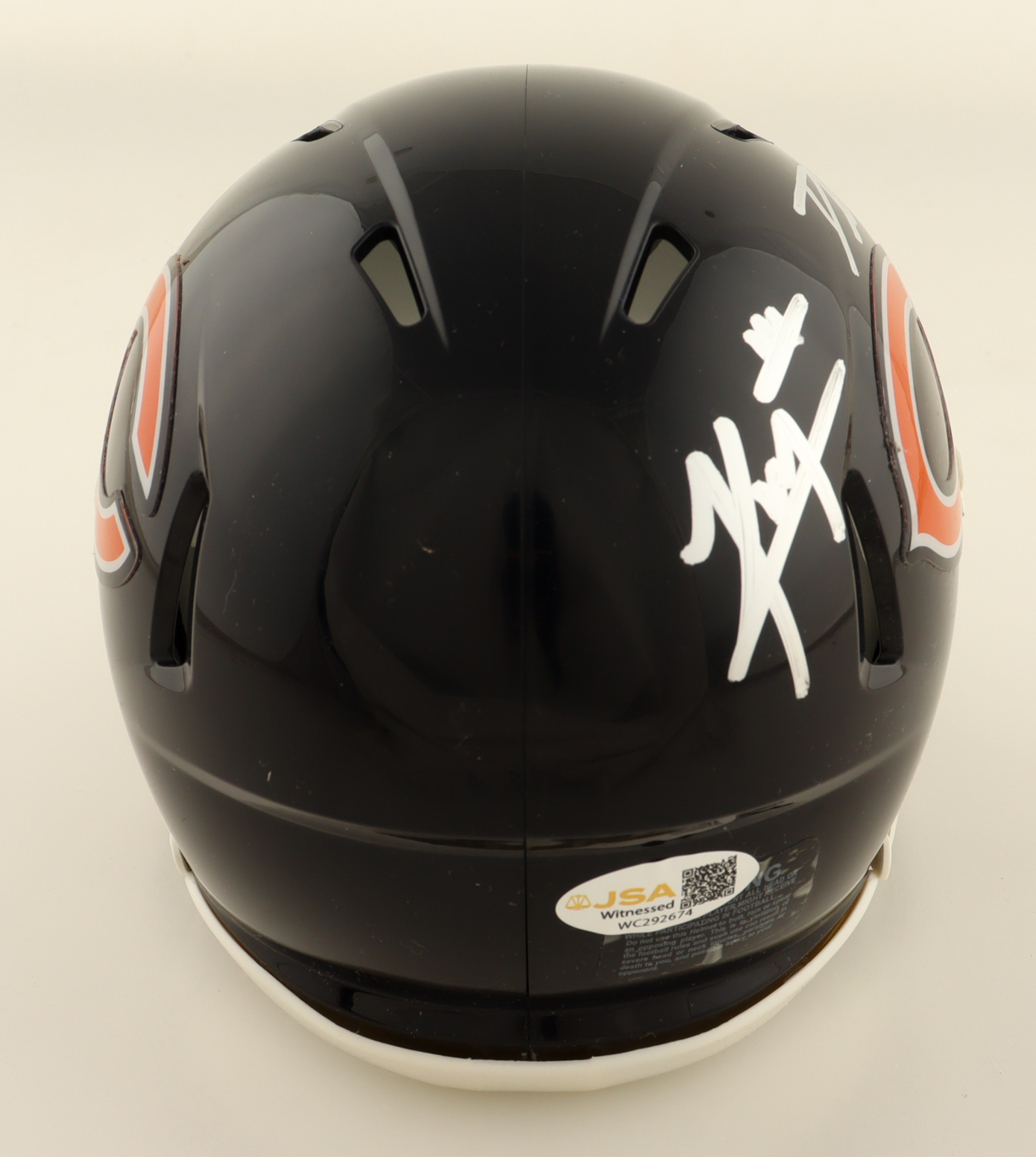 Kyle Monangai & D'Andre Swift Signed Bears Speed Mini Helmet (JSA) at PristineAuction.com Kyle Monangai & D'Andre Swift Signed Bears Speed Mini Helmet (JSA) at PristineAuction.com