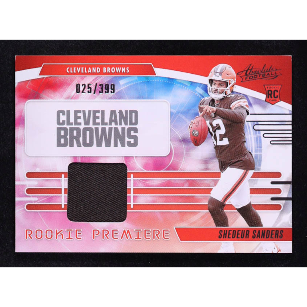 Shedeur Sanders 2025 Absolute Rookie Premiere Materials #2 #025/399 RC at PristineAuction.com