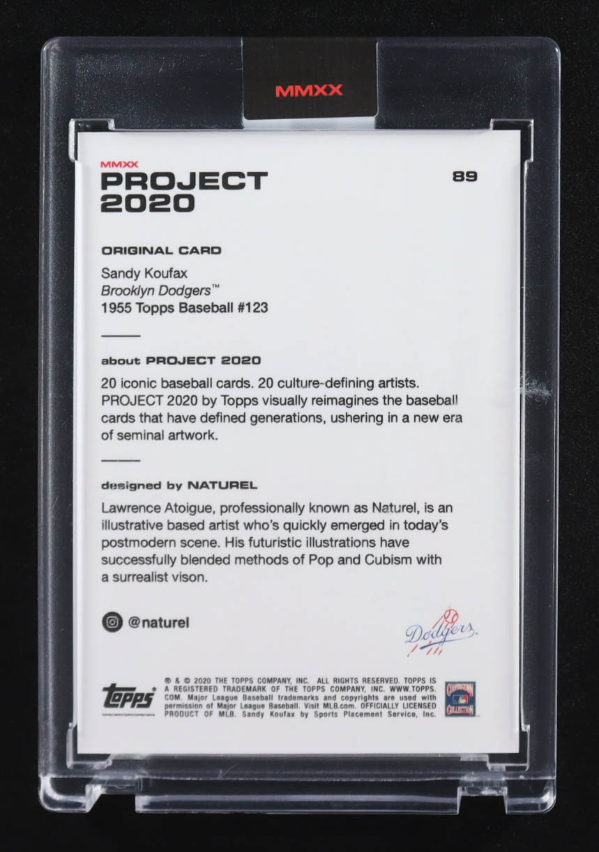 Sandy Koufax 2020 Topps Project 2020 #89 Naturel at PristineAuction.com Sandy Koufax 2020 Topps Project 2020 #89 Naturel at PristineAuction.com