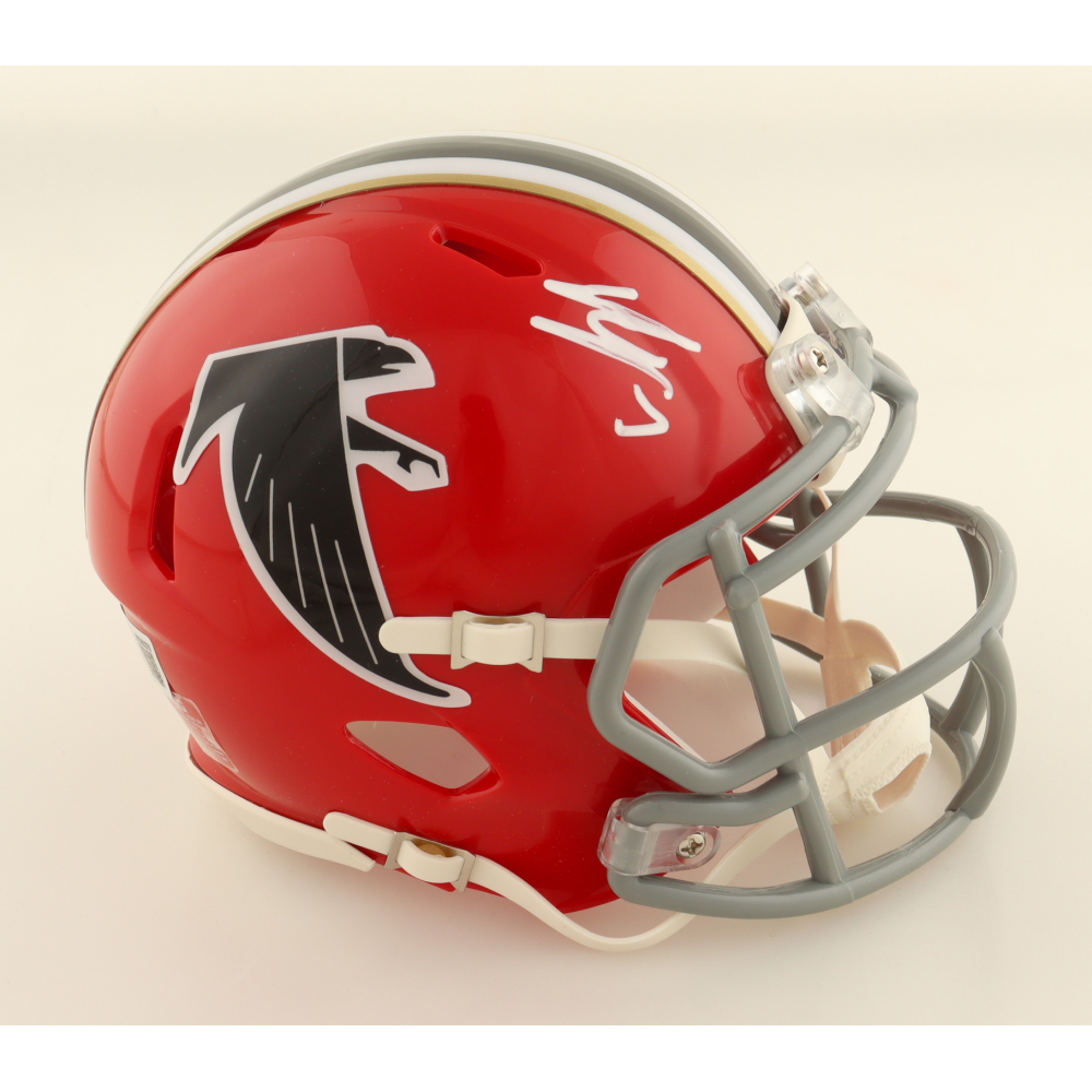 Bijan Robinson Signed Falcons Speed Mini Helmet (Beckett) at PristineAuction.com