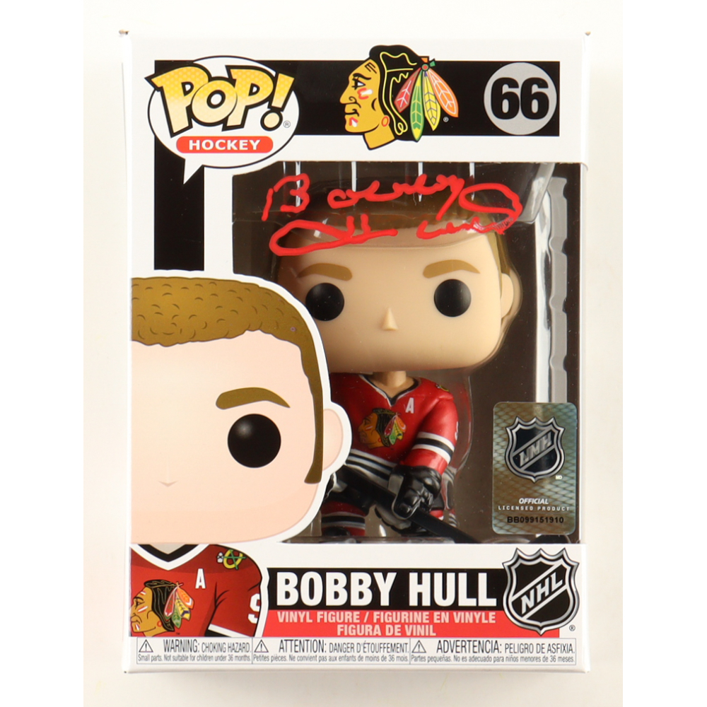 Bobby Hull Signed Blackhawks #66 Hockey Funko Pop! Vinyl Figure Inscribed "HOF 1983" (Beckett) at PristineAuction.com
