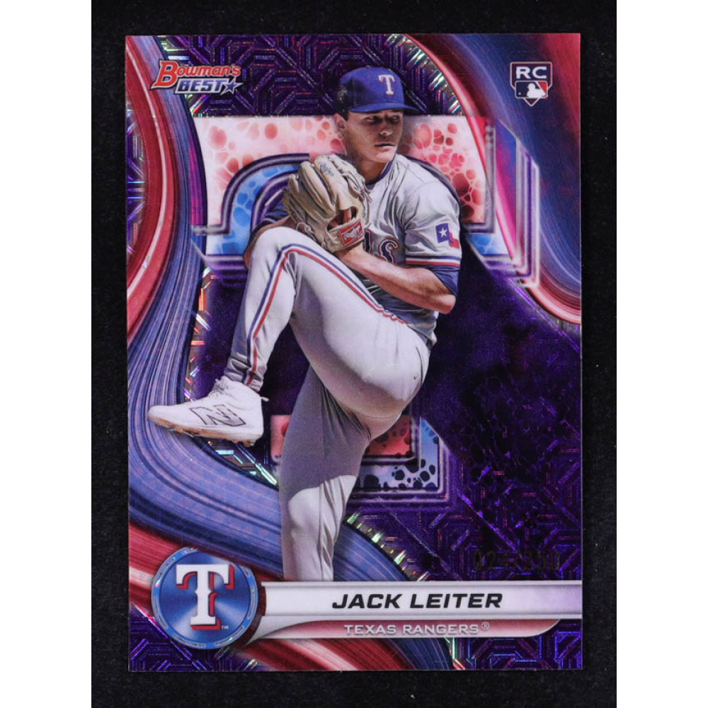 Jack Leiter 2024 Bowman's Best Purple Mojo Refractors #68 #024/250 RC at PristineAuction.com