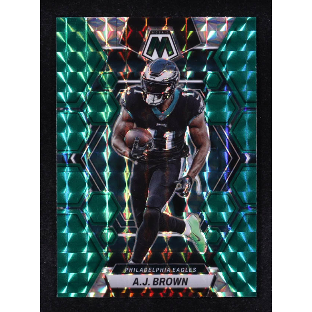 A.J. Brown 2023 Panini Mosaic Mosaic Green #193 at PristineAuction.com