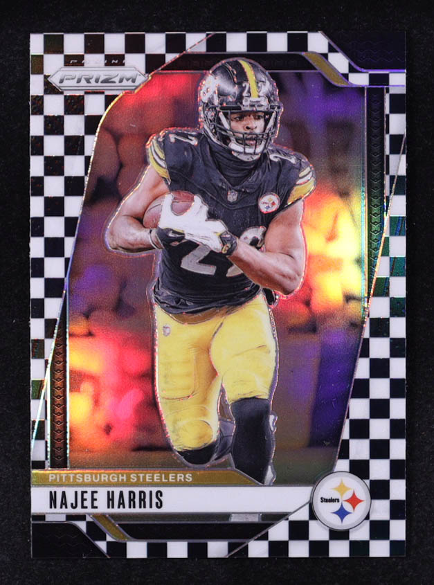 Najee Harris 2024 Panini Prizm Prizms Black and White Checker #241 at PristineAuction.com Najee Harris 2024 Panini Prizm Prizms Black and White Checker #241 at PristineAuction.com