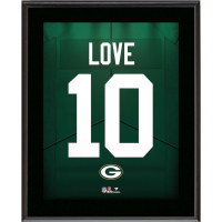 Jordan Love Packers Jersey Number Framed Plaque at PristineAuction.com