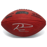 Russell Wilson Signed Official NFL "The Duke" Seahawks Logo Football (Fanatics) at PristineAuction.com