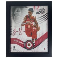Jalen Green LE Rockets Custom Framed Game-Used Basketball Piece (Fanatics) at PristineAuction.com