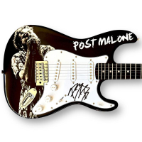 Post Malone Signed Custom Stratocaster Guitar (JSA) at PristineAuction.com