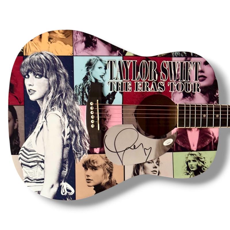 Taylor Swift "Eras Tour" Guitar with Signed Custom Insert Pickguard (JSA) at PristineAuction.com Taylor Swift "Eras Tour" Guitar with Signed Custom Insert Pickguard (JSA) at PristineAuction.com