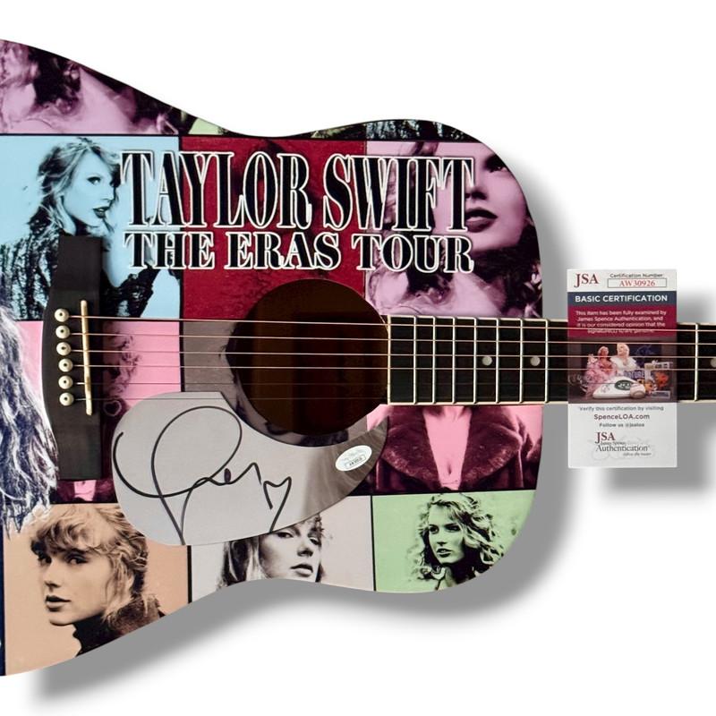 Taylor Swift "Eras Tour" Guitar with Signed Custom Insert Pickguard (JSA) at PristineAuction.com Taylor Swift "Eras Tour" Guitar with Signed Custom Insert Pickguard (JSA) at PristineAuction.com
