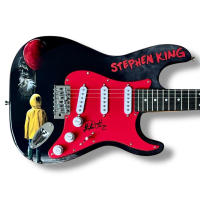 Stephen King Signed "IT" Custom Stratocaster Guitar (JSA) at PristineAuction.com