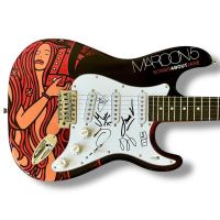 Maroon 5 "Songs about Jane" Custom Stratocaster Guitar Band-Signed by (6) with Adam Levine, Jesse Carmichael, James Valentine (JSA) at PristineAuction.com