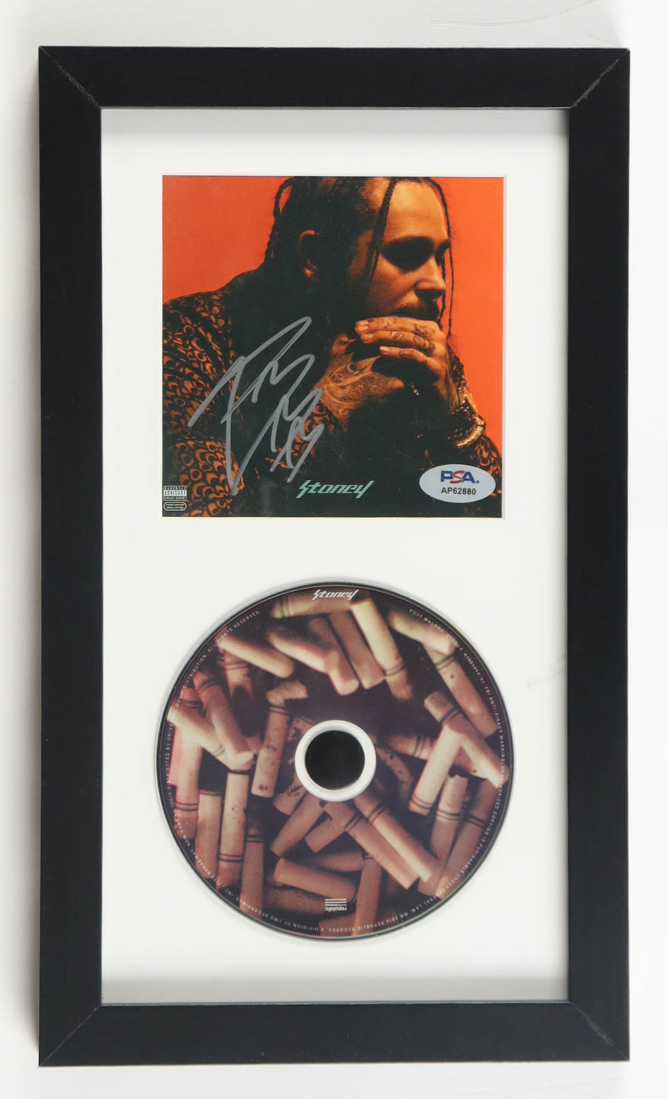 Post Malone Signed Custom Framed "Stoney" CD Insert Display (PSA) at PristineAuction.com Post Malone Signed Custom Framed "Stoney" CD Insert Display (PSA) at PristineAuction.com