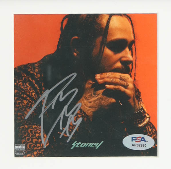 Post Malone Signed Custom Framed "Stoney" CD Insert Display (PSA) at PristineAuction.com Post Malone Signed Custom Framed "Stoney" CD Insert Display (PSA) at PristineAuction.com