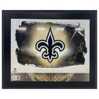 Rashid Shaheed Signed Saints Logo 10.5x13 Sublimated Plaque (Beckett) at PristineAuction.com