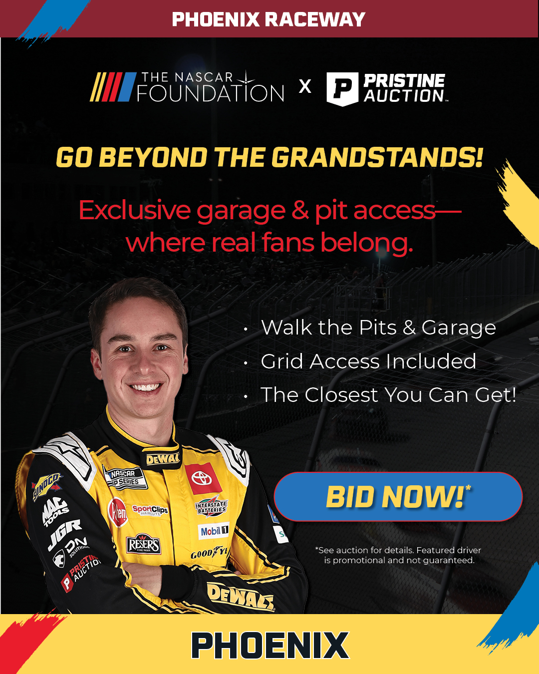NASCAR Garage and Pit Passes for the Phoenix Raceway Race | Avondale (March 7–8, 2026) at PristineAuction.com NASCAR Garage and Pit Passes for the Phoenix Raceway Race | Avondale (March 7–8, 2026) at PristineAuction.com