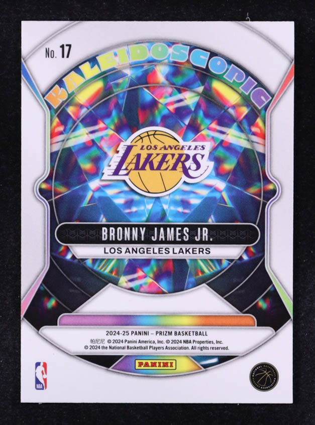 Bronny James Jr. 2024-25 Panini Prizm Kaleidoscopic #17 RC at PristineAuction.com Bronny James Jr. 2024-25 Panini Prizm Kaleidoscopic #17 RC at PristineAuction.com