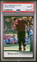 Tiger Woods 2001 Upper Deck Golf #1 RC (PSA 8) at PristineAuction.com