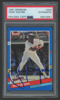 Tony Gwynn Signed 1991 Donruss #243 (PSA) at PristineAuction.com