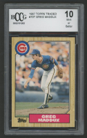 Greg Maddux 1987 Topps Traded #70T (BCCG 10) at PristineAuction.com
