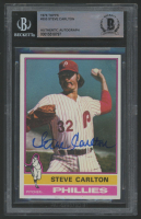 Steve Carlton Signed 1976 Topps #355 (BGS) at PristineAuction.com