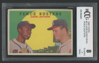 Hank Aaron / Eddie Mathews 1959 Topps #212 Fence Busters (BCCG 8) at PristineAuction.com