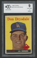 Don Drysdale 1958 Topps #25 (BCCG 9) at PristineAuction.com