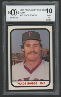 Wade Boggs 1981 Pawtucket Red Sox TCMA #15 (BCCG 10) at PristineAuction.com