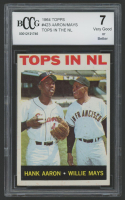 Willie Mays / Hank Aaron 1964 Topps / Tops in NL #423 (BCCG 7) at PristineAuction.com
