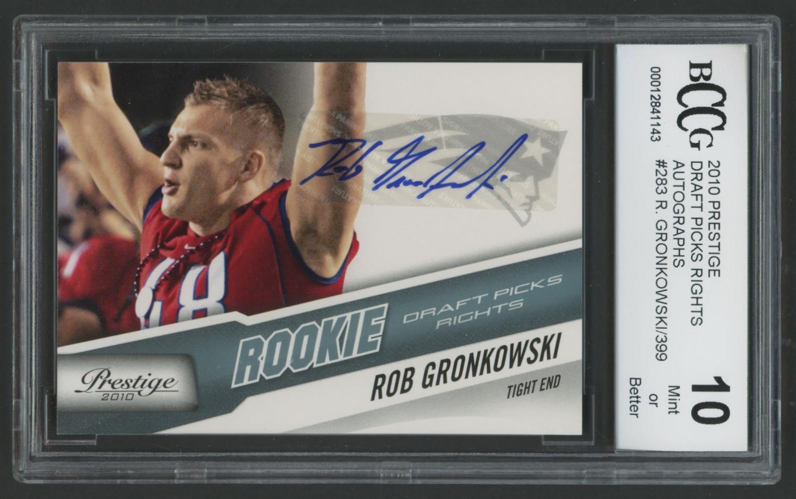 Rob Gronkowski 2010 Prestige Draft Picks Rights Autographs #283 #230/399 (BCCG 10) at PristineAuction.com Rob Gronkowski 2010 Prestige Draft Picks Rights Autographs #283 #230/399 (BCCG 10) at PristineAuction.com
