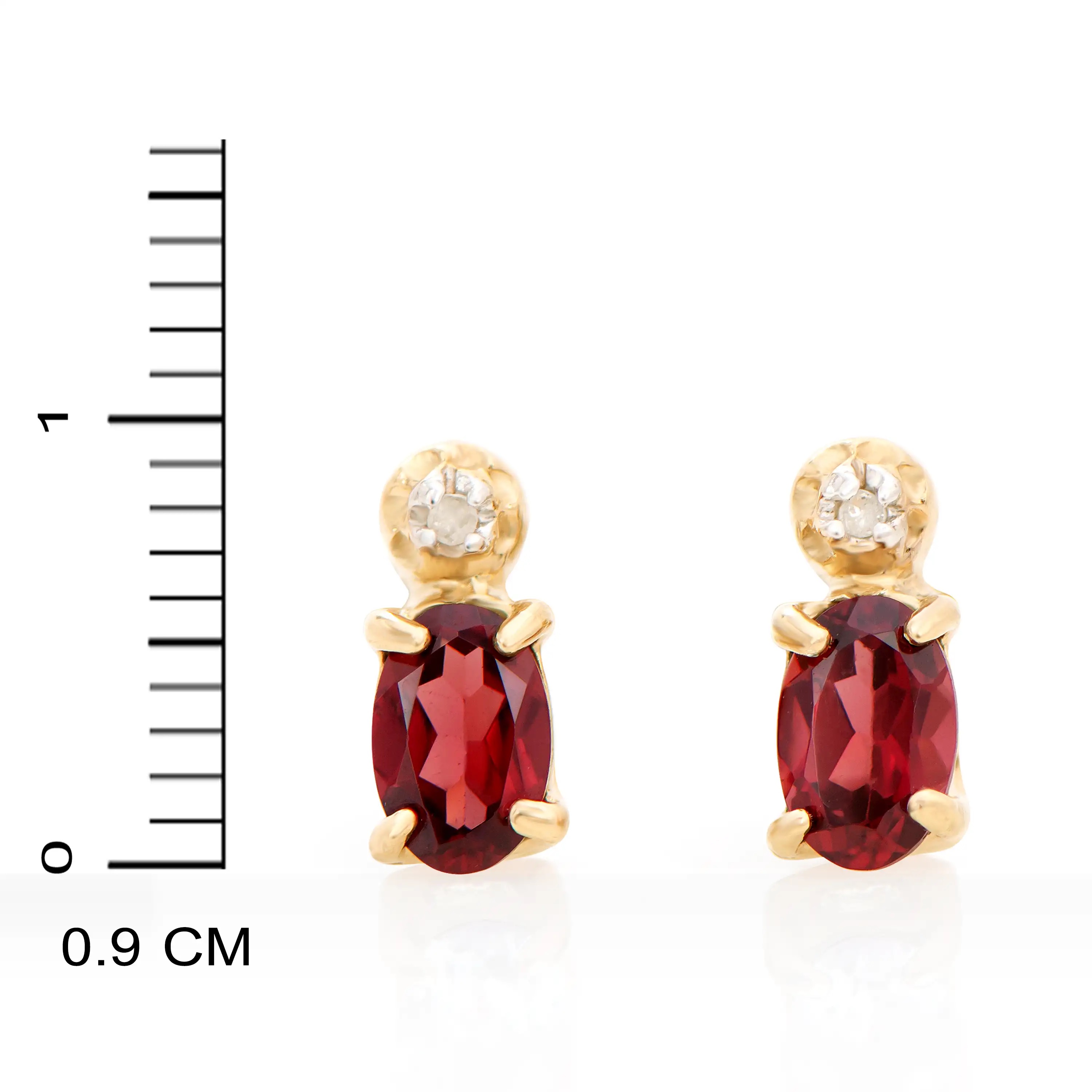 0.97 CTW Natural Garnet & Diamonds 18K Gold Plated Designer Earrings | Estimated Retail Value: $1,189 (AMG) at PristineAuction.com 0.97 CTW Natural Garnet & Diamonds 18K Gold Plated Designer Earrings | Estimated Retail Value: $1,189 (AMG) at PristineAuction.com
