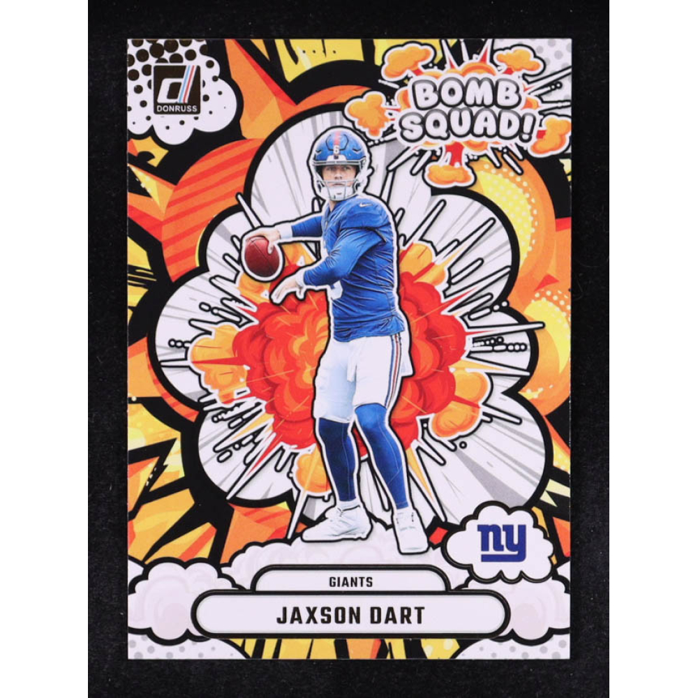 Jaxson Dart 2025 Donruss Bomb Squad #27 RC at PristineAuction.com