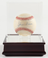 Hank Aaron Signed ONL Baseball with Display Case (PSA) at PristineAuction.com