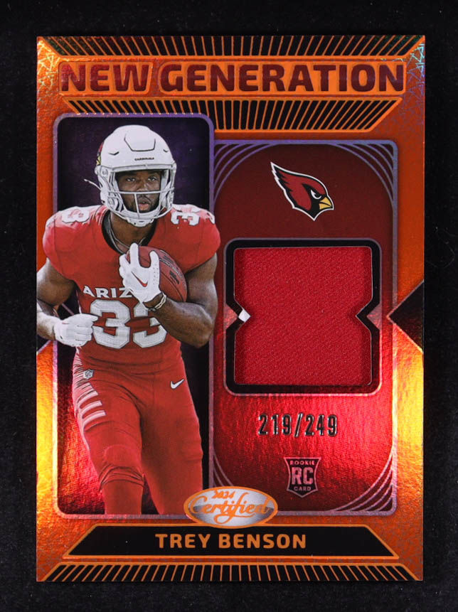 Trey Benson 2024 Certified New Generation Jerseys Mirror Orange #19 #219/249 RC at PristineAuction.com Trey Benson 2024 Certified New Generation Jerseys Mirror Orange #19 #219/249 RC at PristineAuction.com