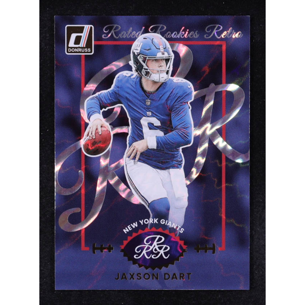 Jaxson Dart 2025 Donruss Rated Rookies Retro #1 RC at PristineAuction.com