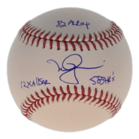 Mark McGwire Signed OML Baseball Inscribed "82 AL ROY", "12x All Star" & "583 HRs" (JSA) at PristineAuction.com