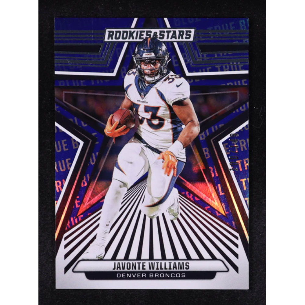 Javonte Williams 2024 Rookies and Stars True Blue #30 #100/149 at PristineAuction.com