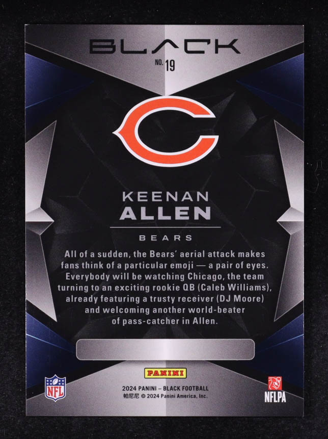 Keenan Allen 2024 Panini Black Royal Wave #19 #07/75 at PristineAuction.com Keenan Allen 2024 Panini Black Royal Wave #19 #07/75 at PristineAuction.com