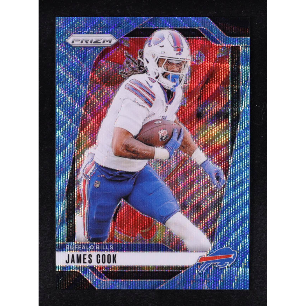James Cook 2024 Panini Prizm Prizms Blue Wave #29 #015/230 at PristineAuction.com
